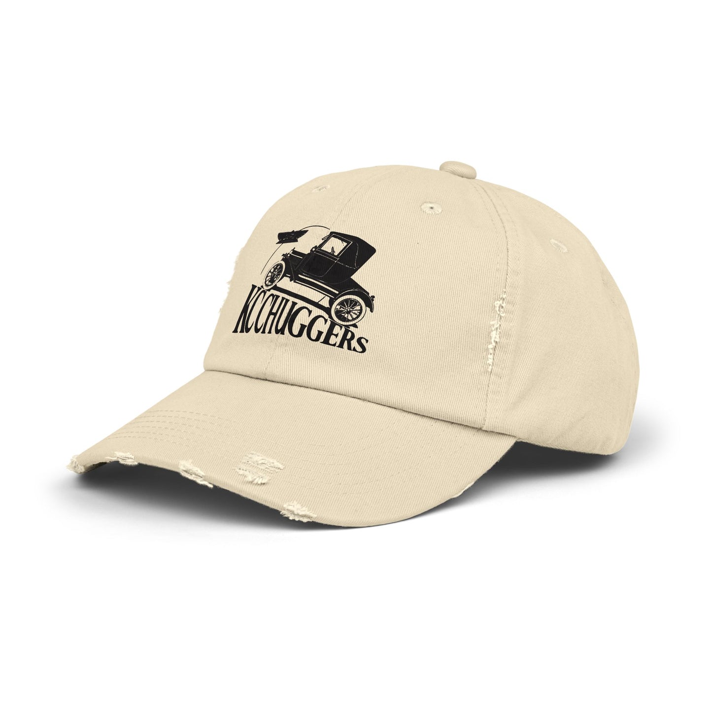 Distressed Baseball Cap — Vintage Car KC Chuggers Logo