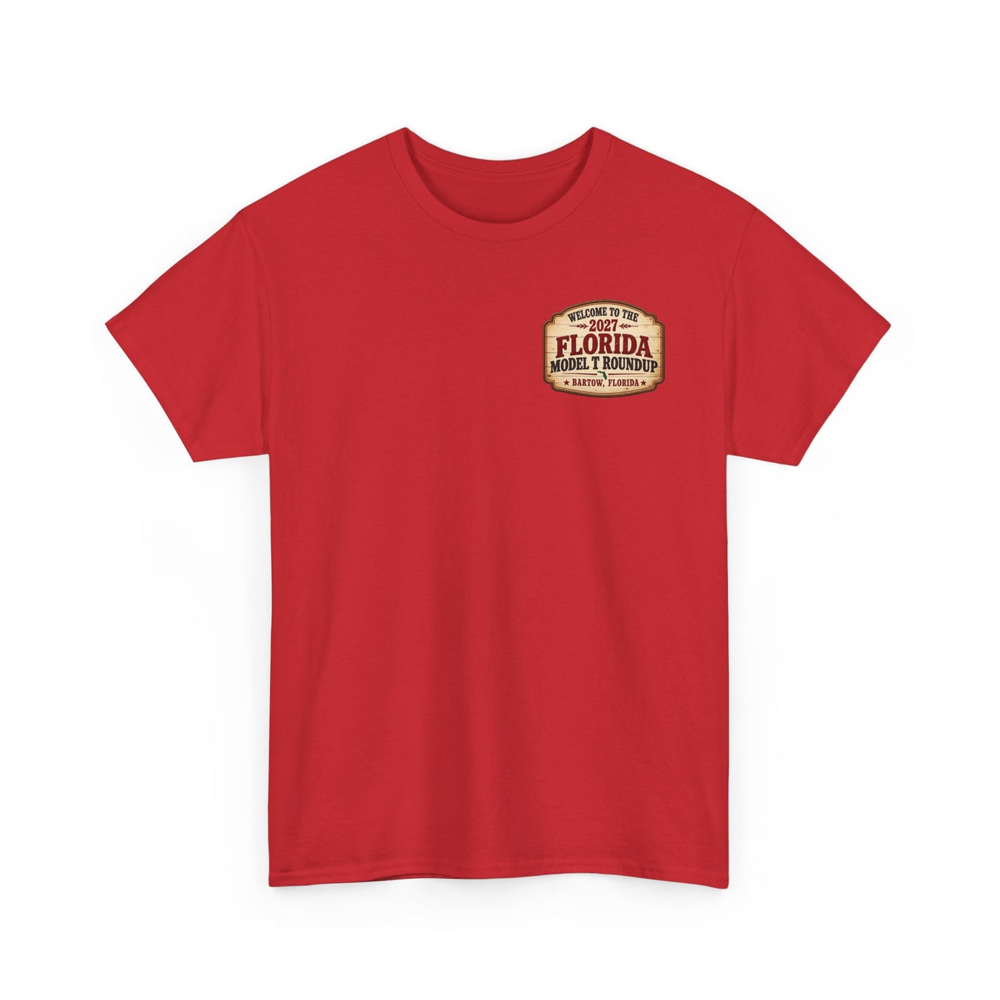 Florida Model T Roundup 2027 T-Shirt - Unisex Heavy Cotton Tee