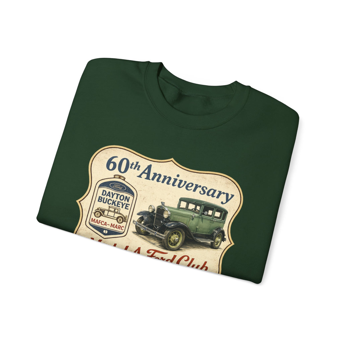 Dayton Buckeye Model A Ford Club 60th Anniversary Unisex Heavy Blend™ Crewneck Sweatshirt Gildan (SSG)