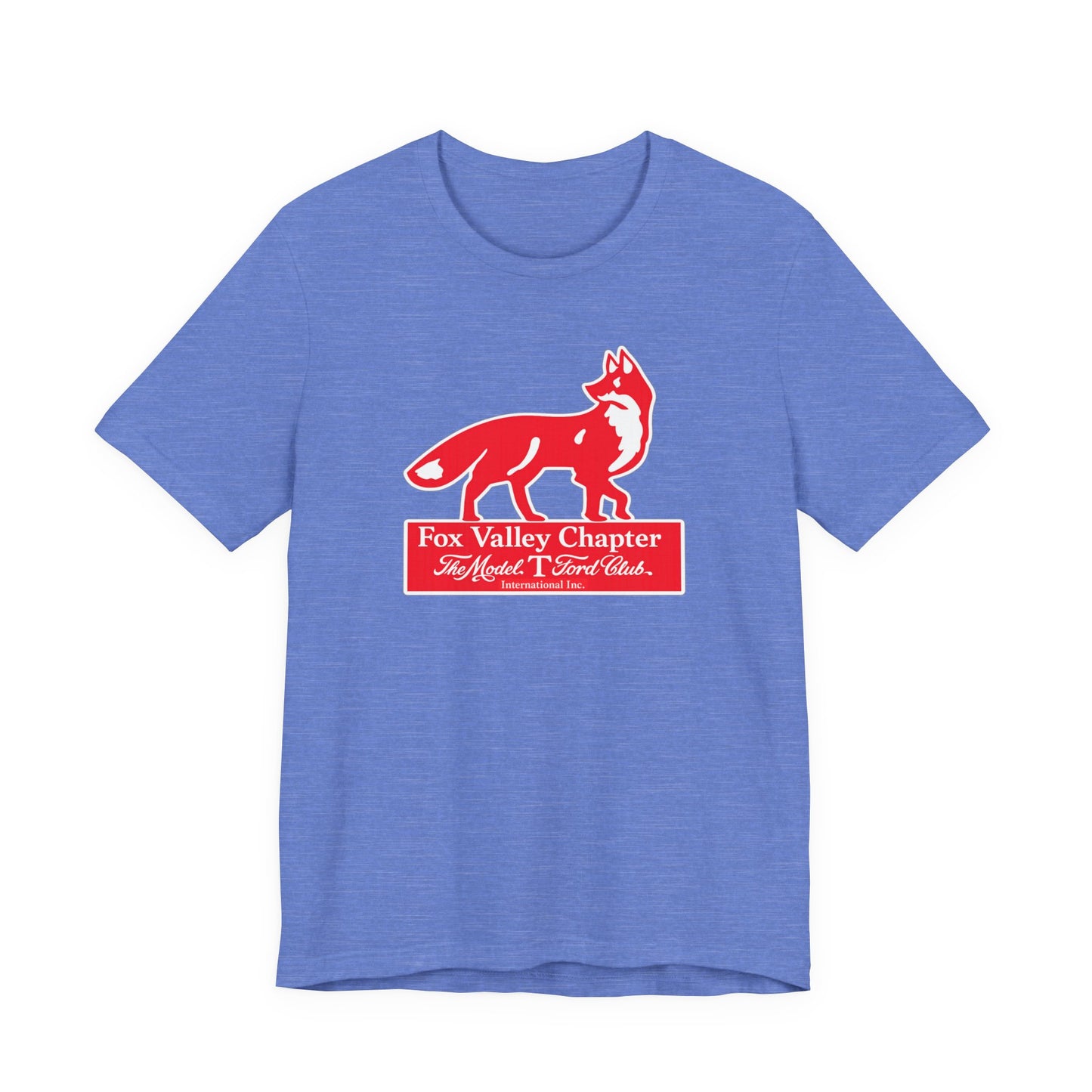 Fox Valley Chapter Model T Ford Club Tee — Red Fox Logo Short Sleeve T-Shirt
