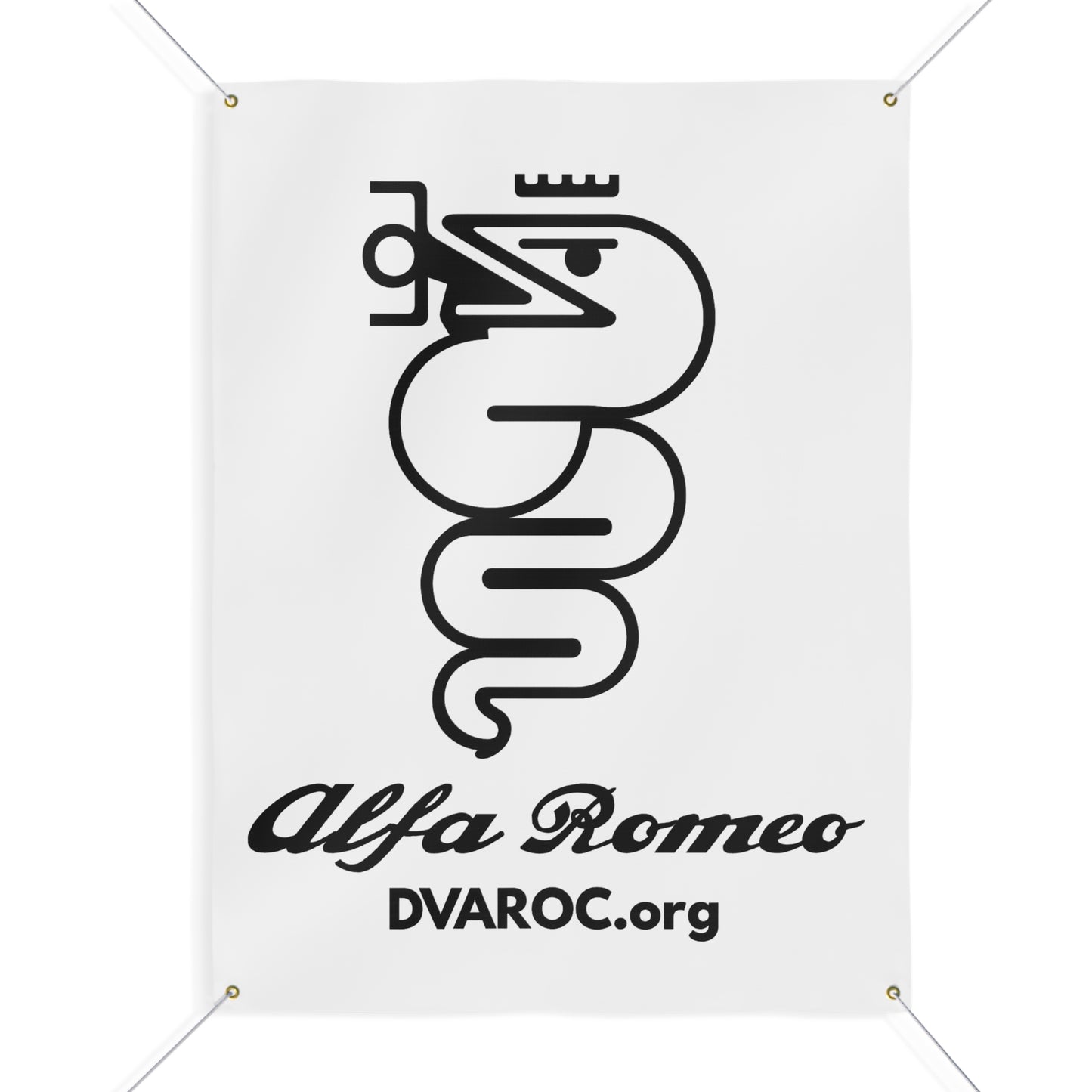 Alfa Romeo Logo Banner (36" x 48")— DVAROC.org Matte Wall Flag