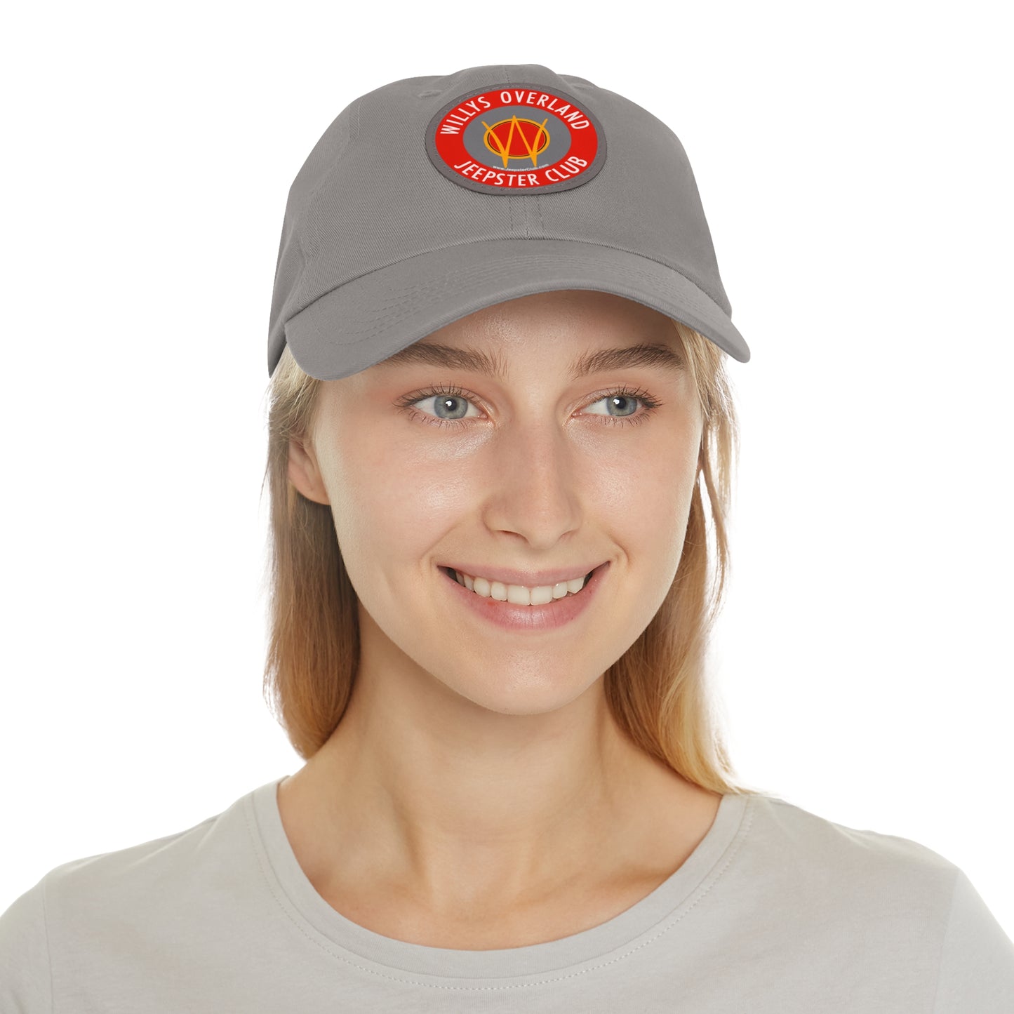 Willys Overland Jeepster Club Leather Patch Printed Dad Hat