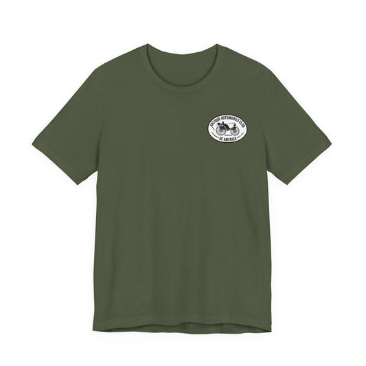 Shenandoah Region AACA Tee — Small White AACA Logo on Front and Large White Shenandoah Region AACA Logo on Back