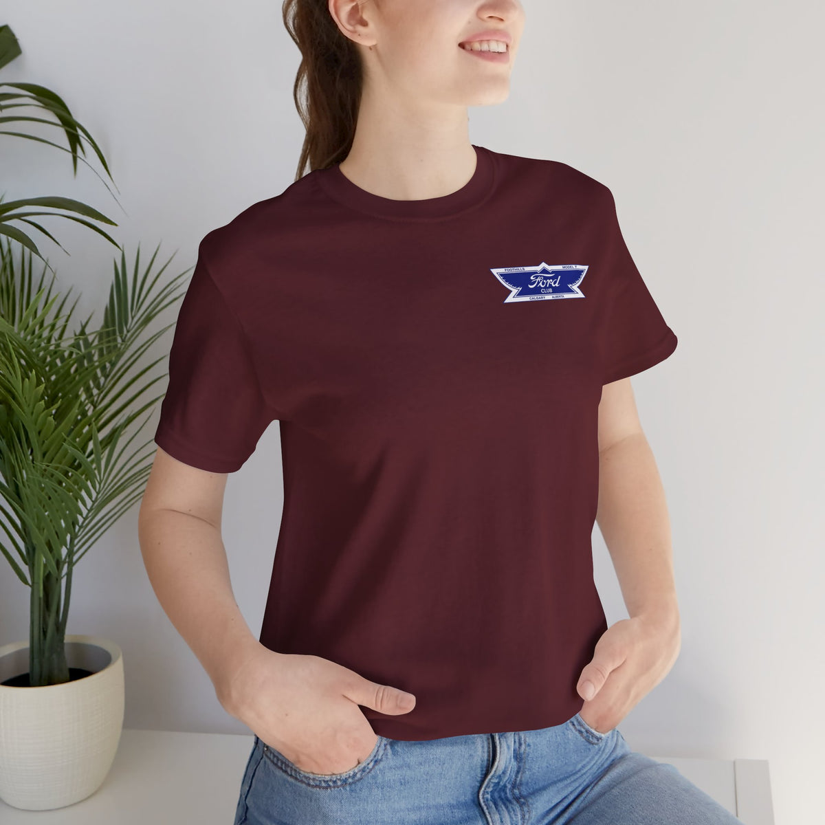 Foothills Model T Club Unisex Soft Tee — Small Front Logo