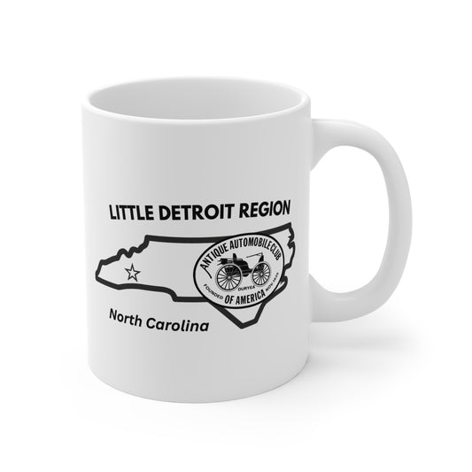 North Carolina Little Detroit Region Mug – Antique Automobile Club Logo 11oz