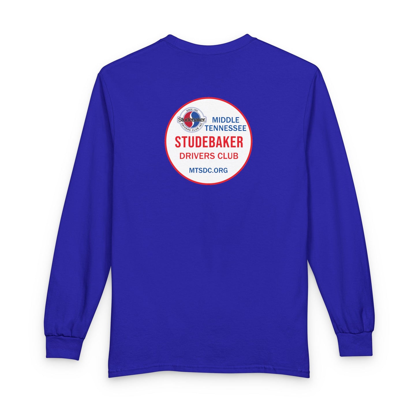 Middle Tennessee Studebaker Drivers Club Chapter Soft Long Sleeve Tee - Front and Back Logos