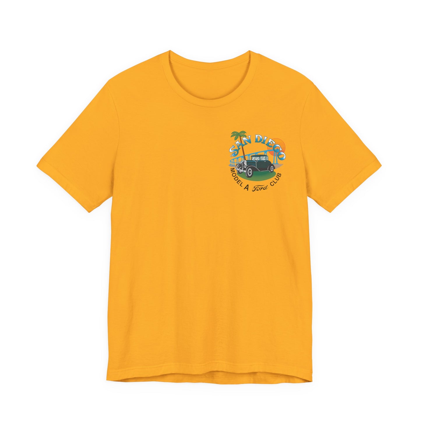 San Diego Model A Ford Club Tee — Vintage Car Sunset Shirt