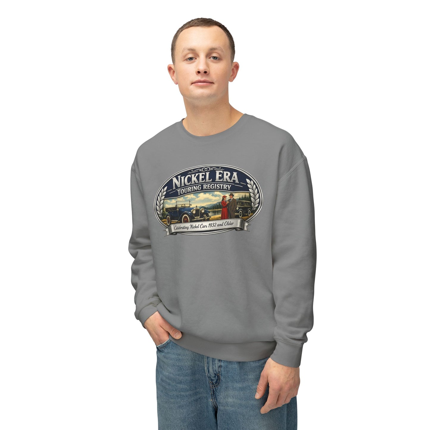 Nickel Era Touring Registry Retro Crewneck Lightweight Sweatshirt