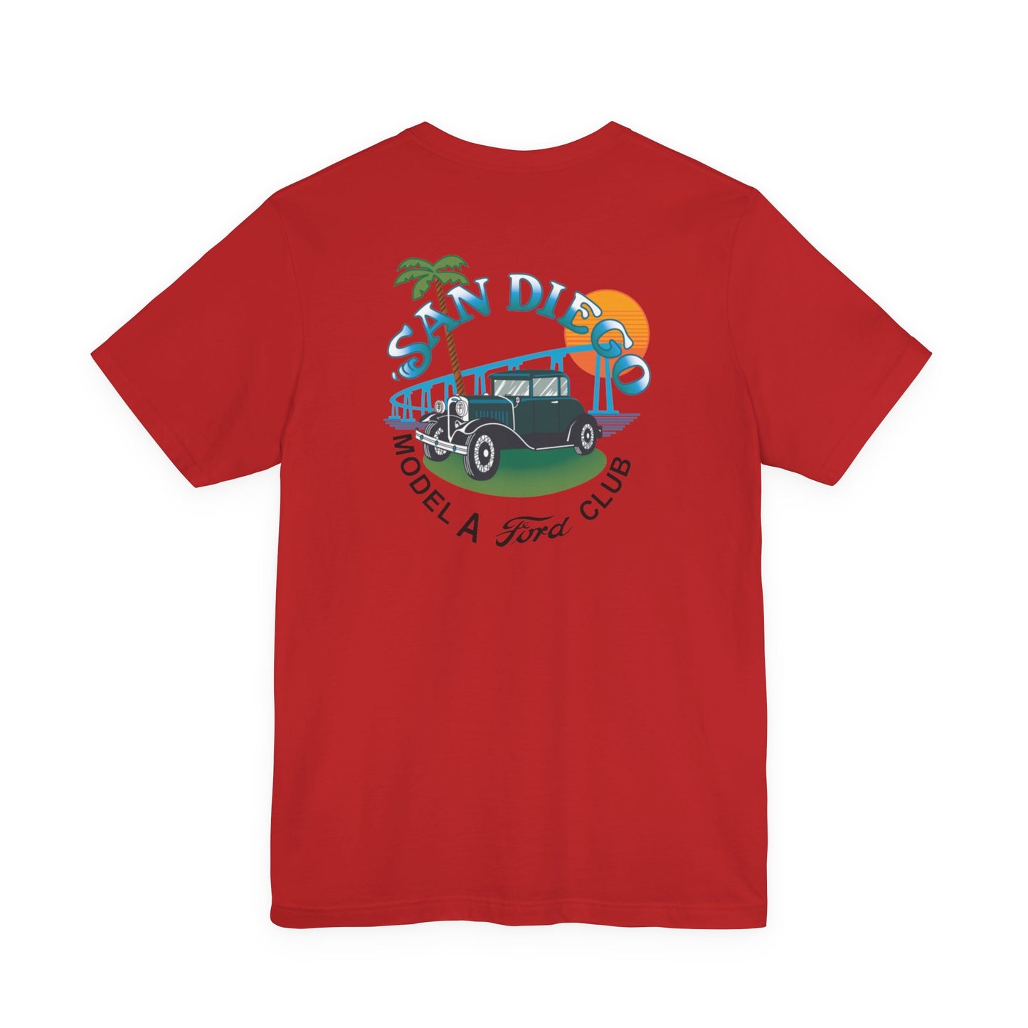 San Diego Model A Ford Club Tee — Vintage Car Sunset Shirt
