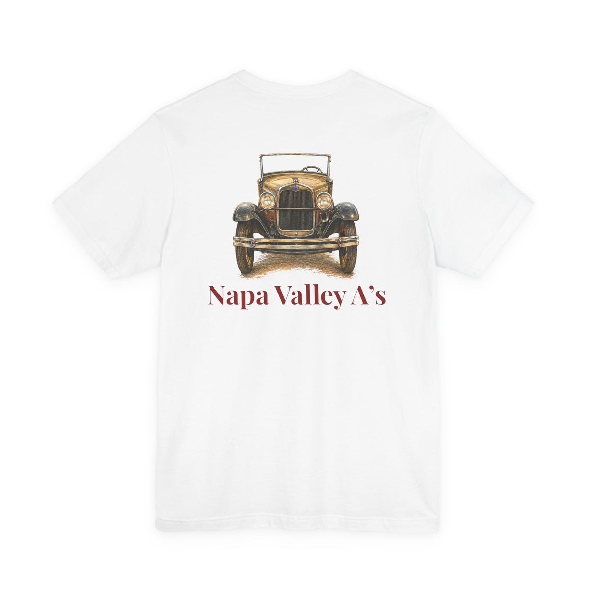 Napa Valley A's Tee — Small Front Logo and Large Back Logo