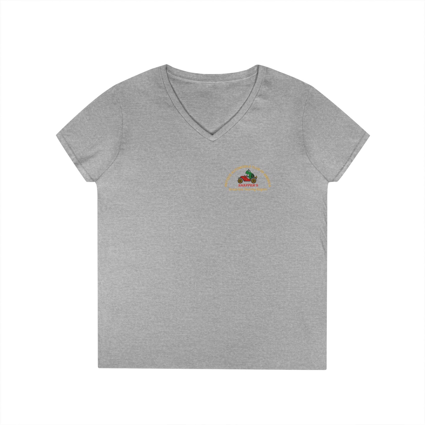 Ladies' V-Neck T-Shirt — Snapper's Club Logo Tee