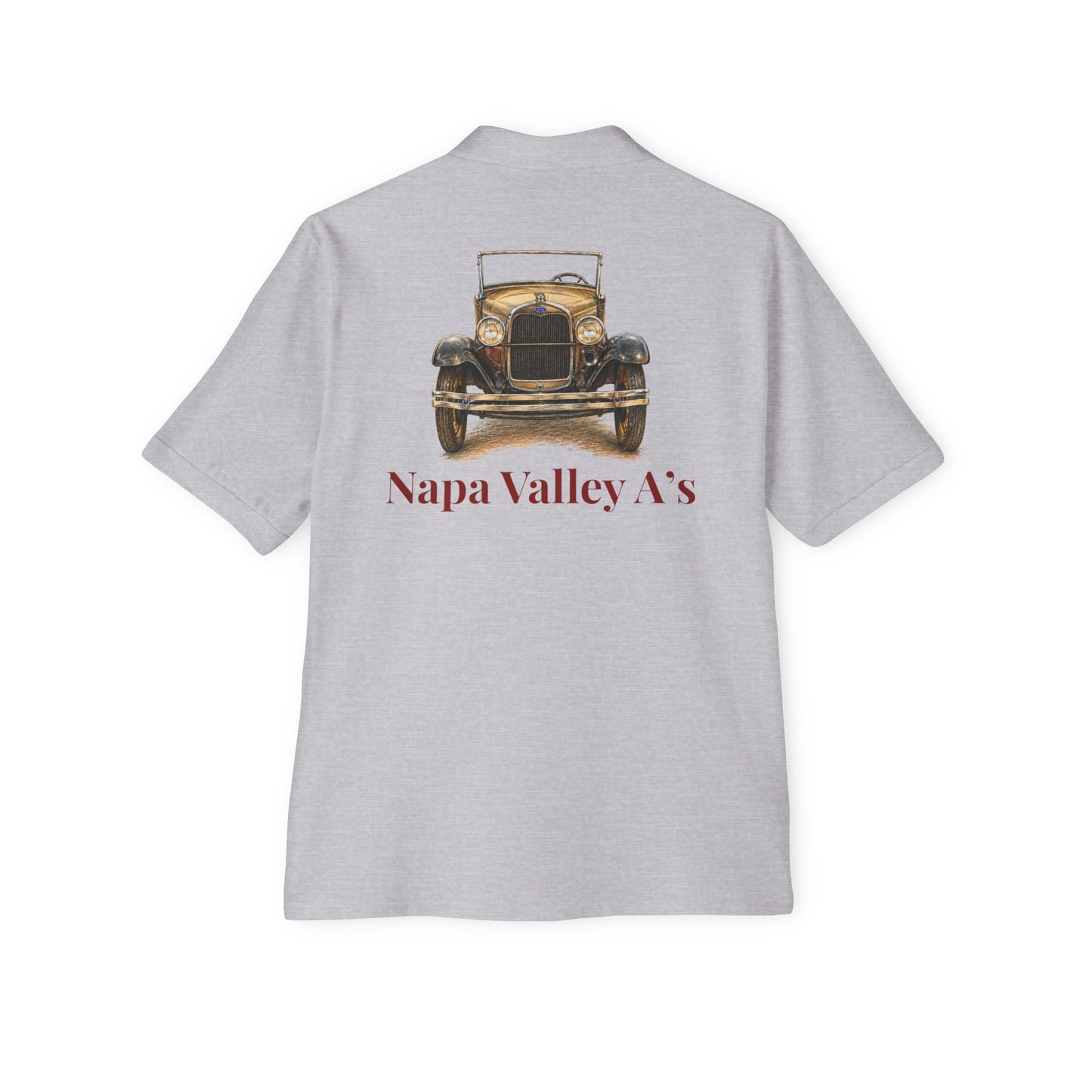 Napa Valley A's Classic Cotton Polo - Small Chest Logo and Large Back Logo