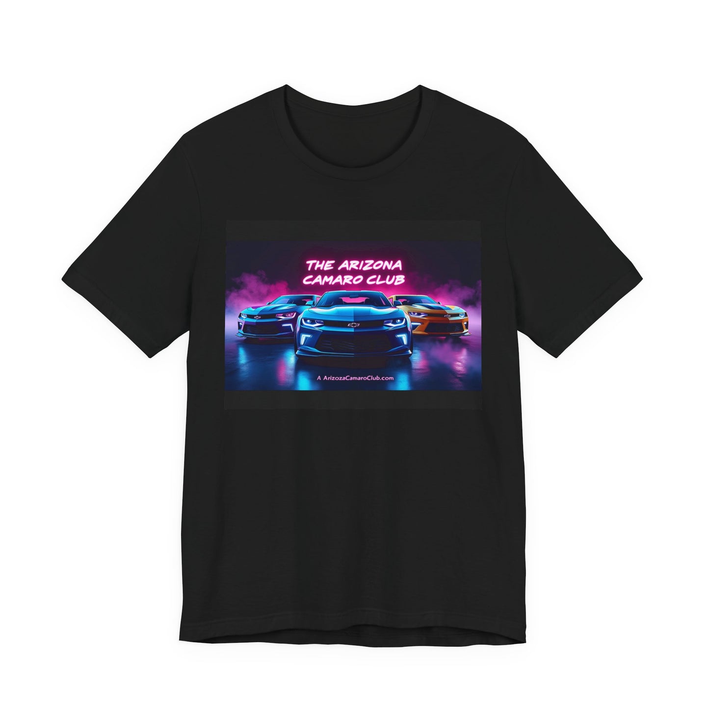 Arizona Camaro Club T-Shirt – Neon Retro Muscle Car Tee