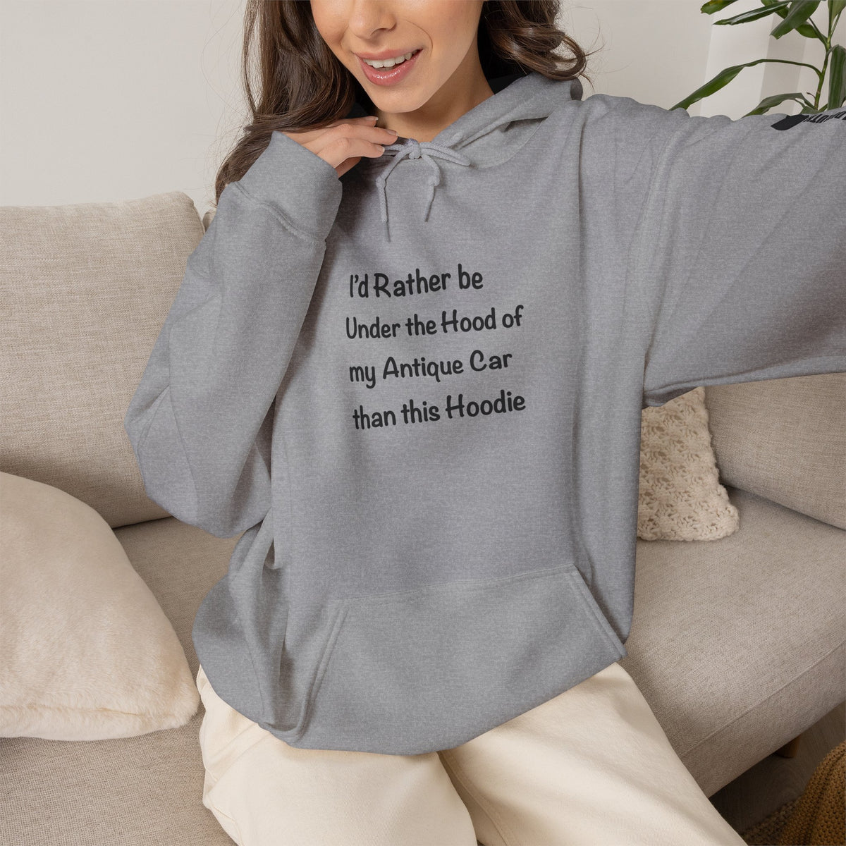 Arrowhead Chapter AACA Hoodie — "I'd Rather be Under the Hood" plus Sleeve and Back Images