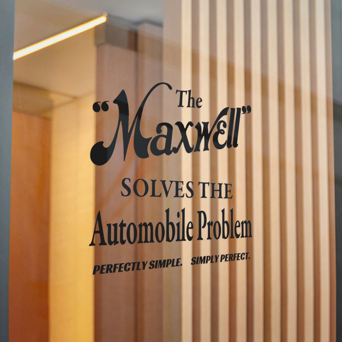 "The Maxwell" Solves the Automobile Problem — Die-Cut Sticker