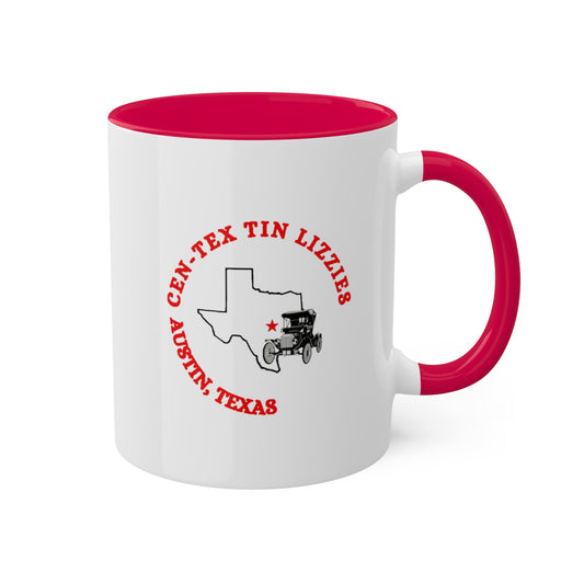 Cen-Tex Tin Lizzies Colorful Mugs, 11oz