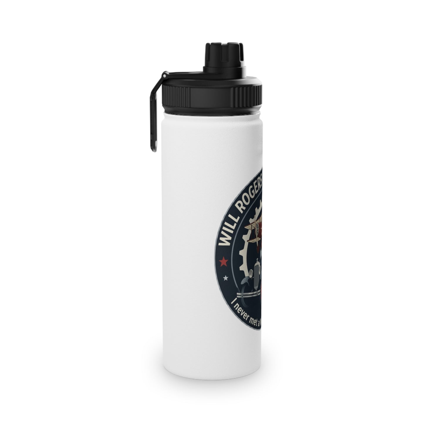 Will Rogers Model A Club Water Bottle — Three sizes