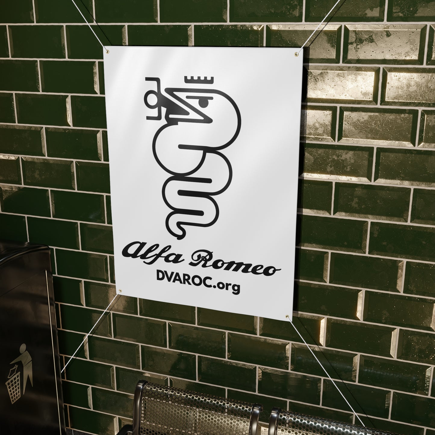 Alfa Romeo Logo Banner (36" x 48")— DVAROC.org Matte Wall Flag