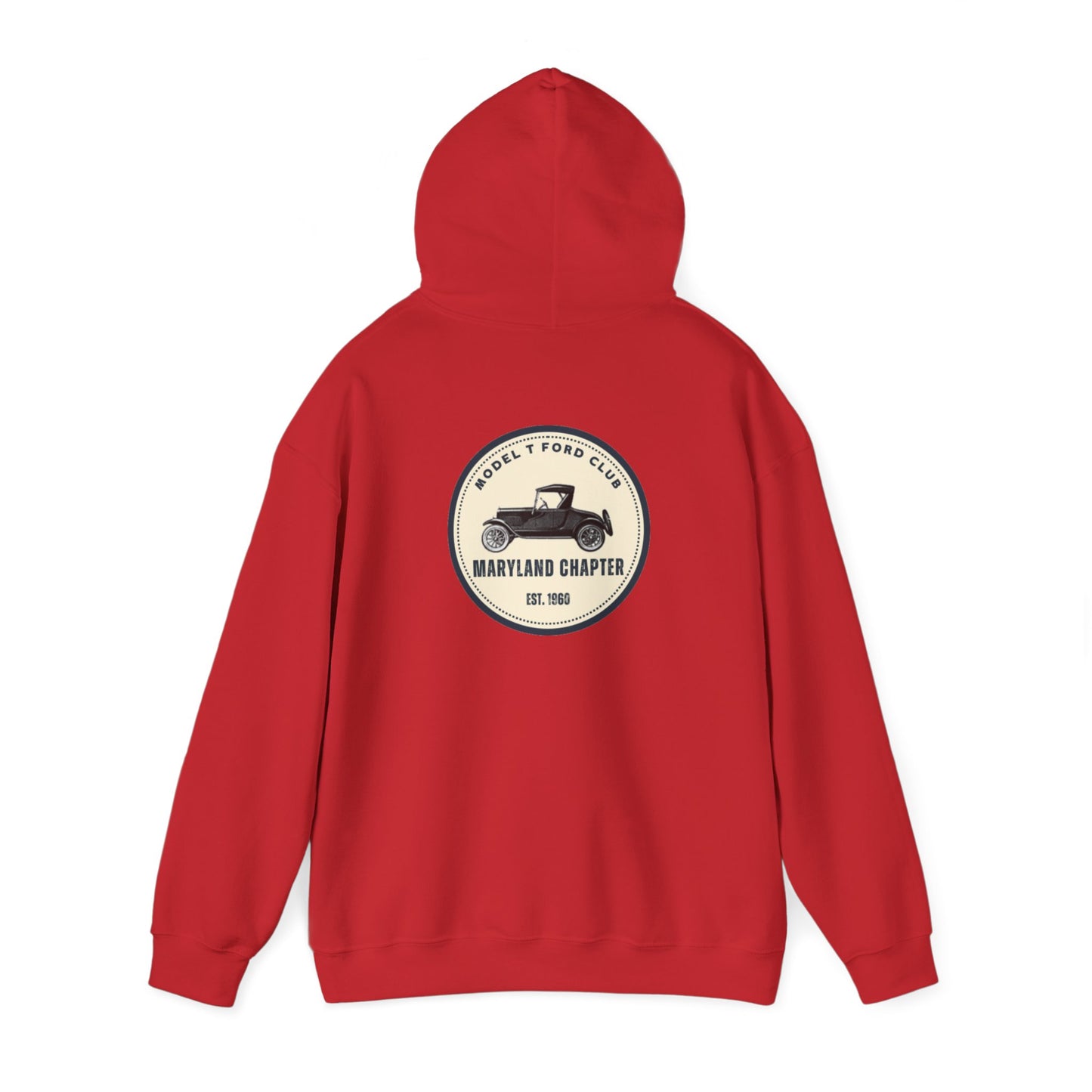 Maryland Chapter Model T Ford Club (back logo only) Unisex Heavy Blend™ Hooded Sweatshirt