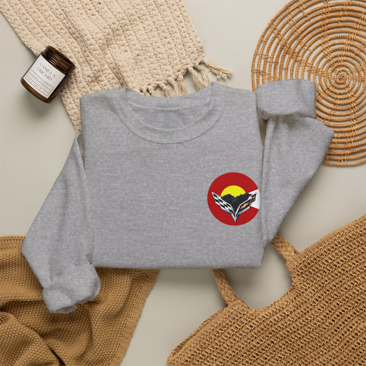 Central Colorado Corvette Club Screen Printed Sweatshirt – Unisex Heavy Blend™ Crewneck Sweatshirt