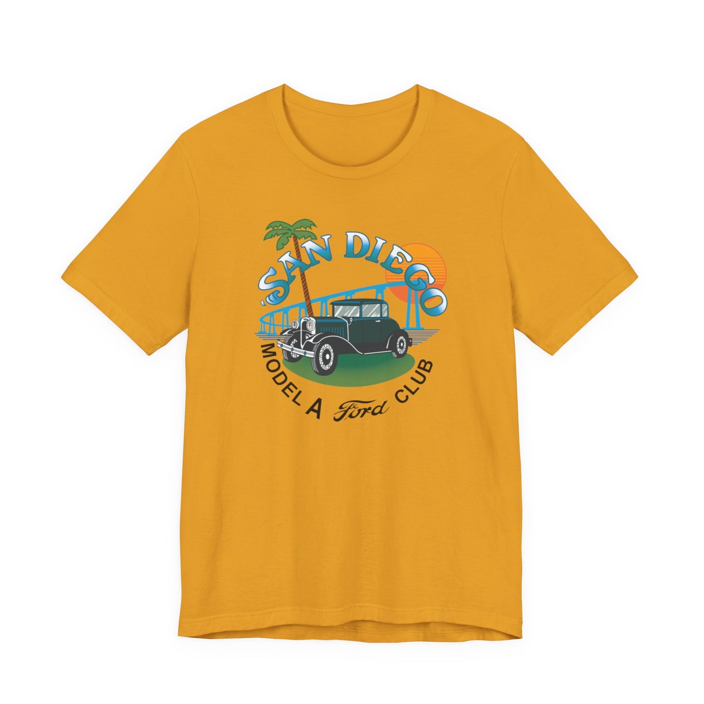 San Diego Model A Ford Club Tee — Large Front Logo