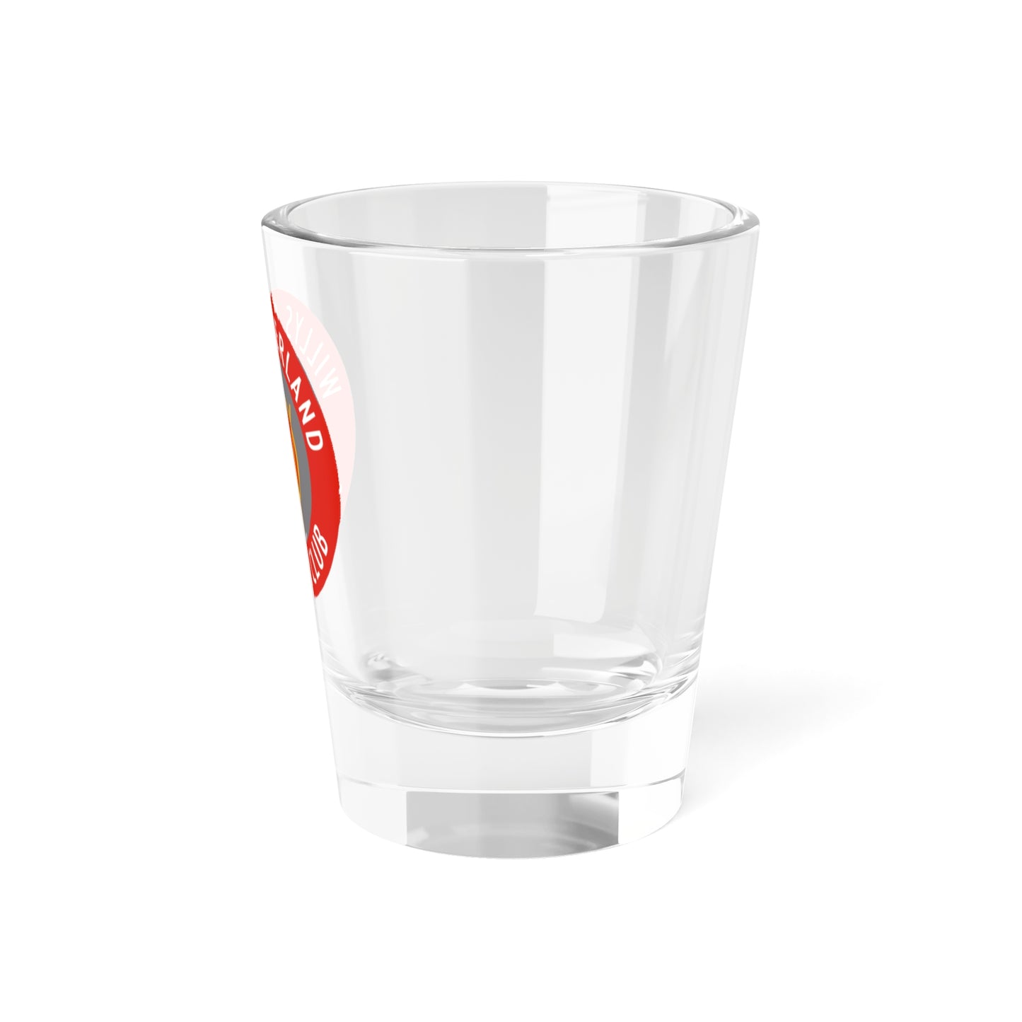 Willys Overland Jeepster Club 1.5oz Shot Glass — Vintage Jeep Enthusiast Bar Glass