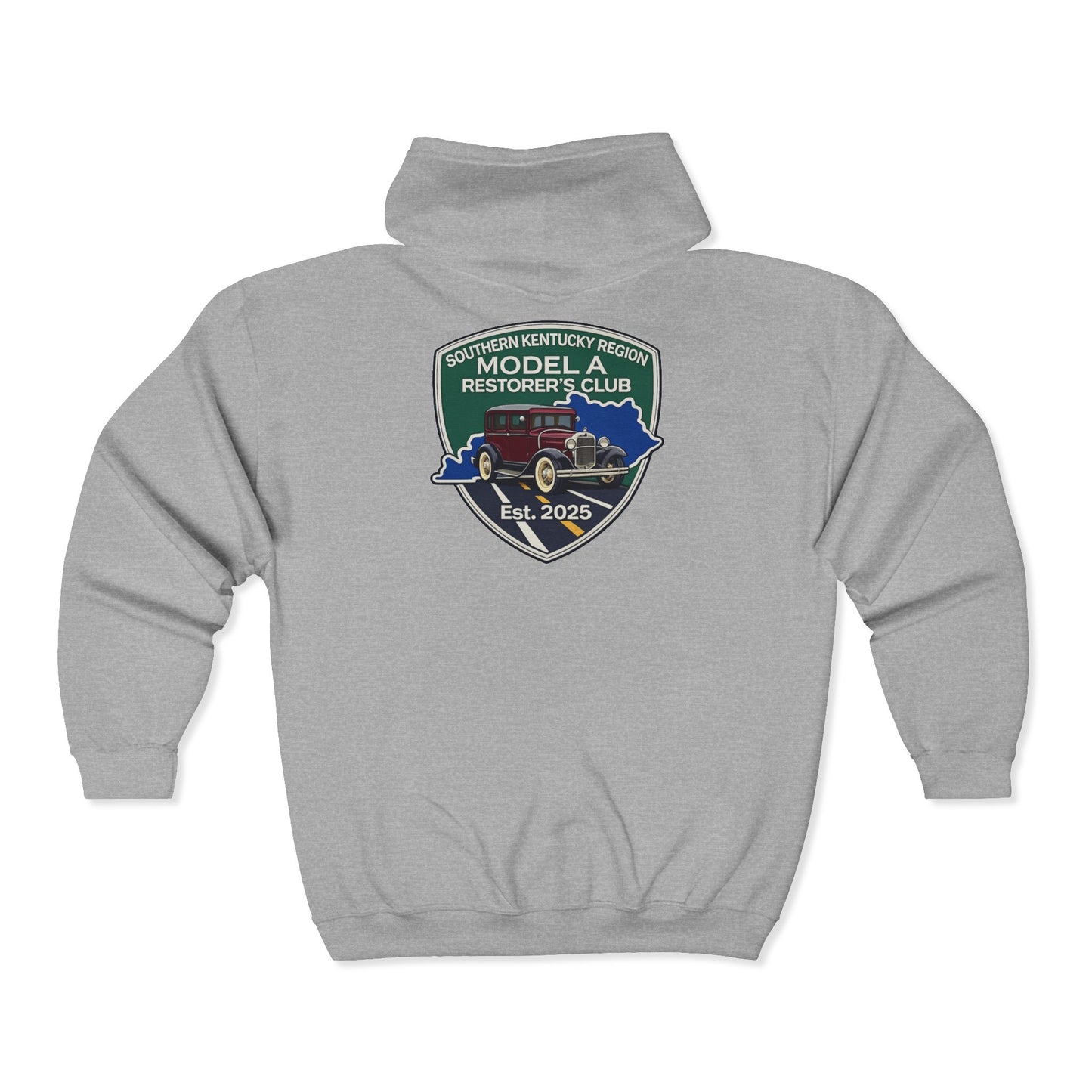 Southern Kentucky Region Model A Restorer's Club - Unisex Heavy Blend™ Full Zip Hooded Sweatshirt
