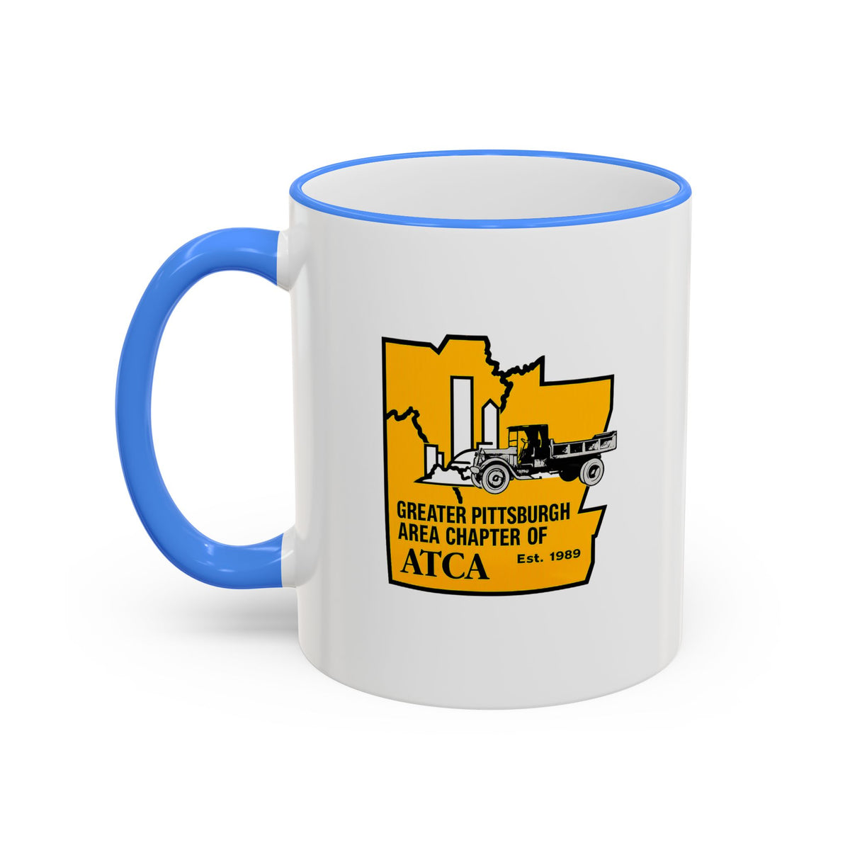 Greater Pittsburgh Area Chapter of ATCA Coffee Mug with Accent Rim & Handle