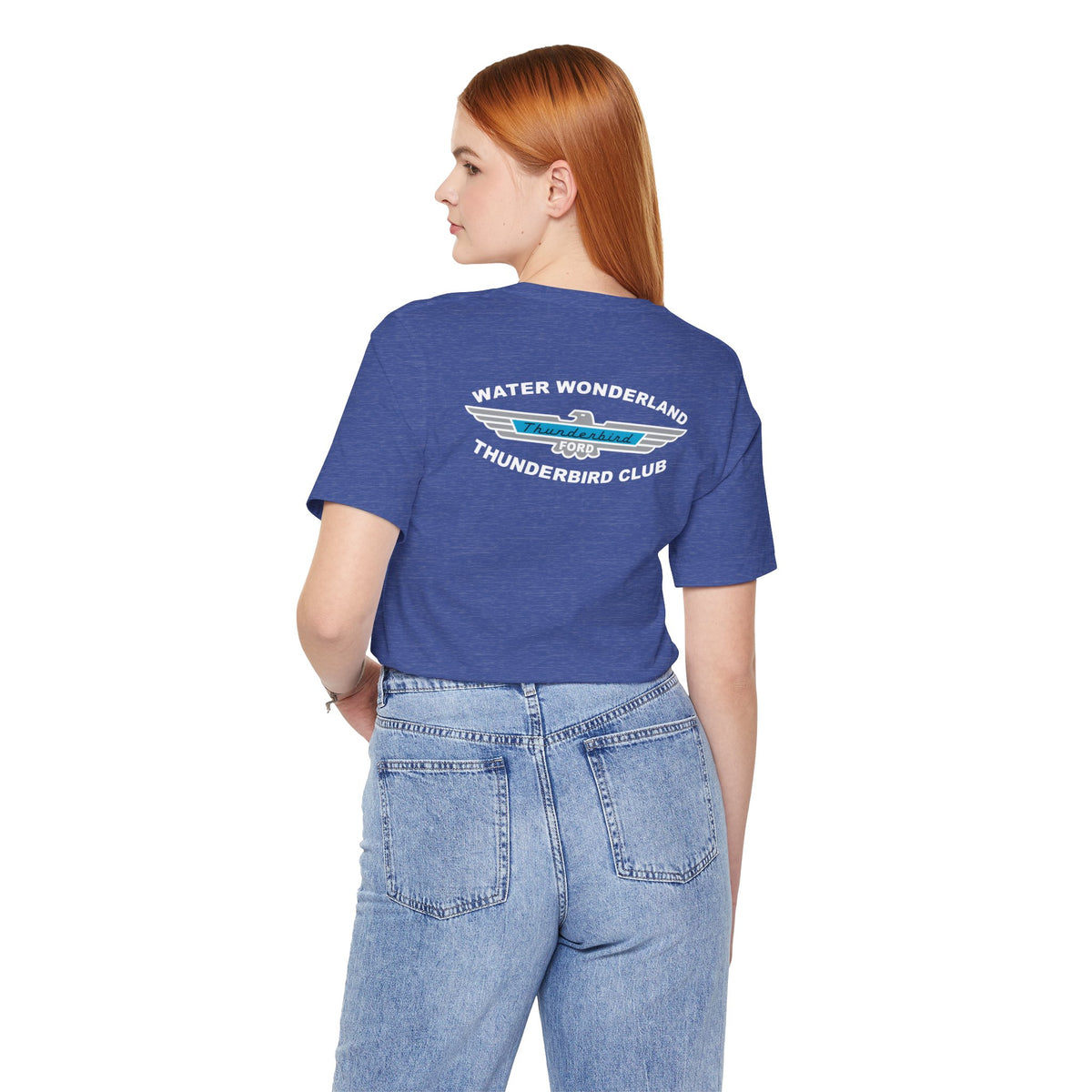 Water Wonderland Thunderbird Club T-Shirt Front and Back Logos – Unisex Soft Short Sleeve Tee
