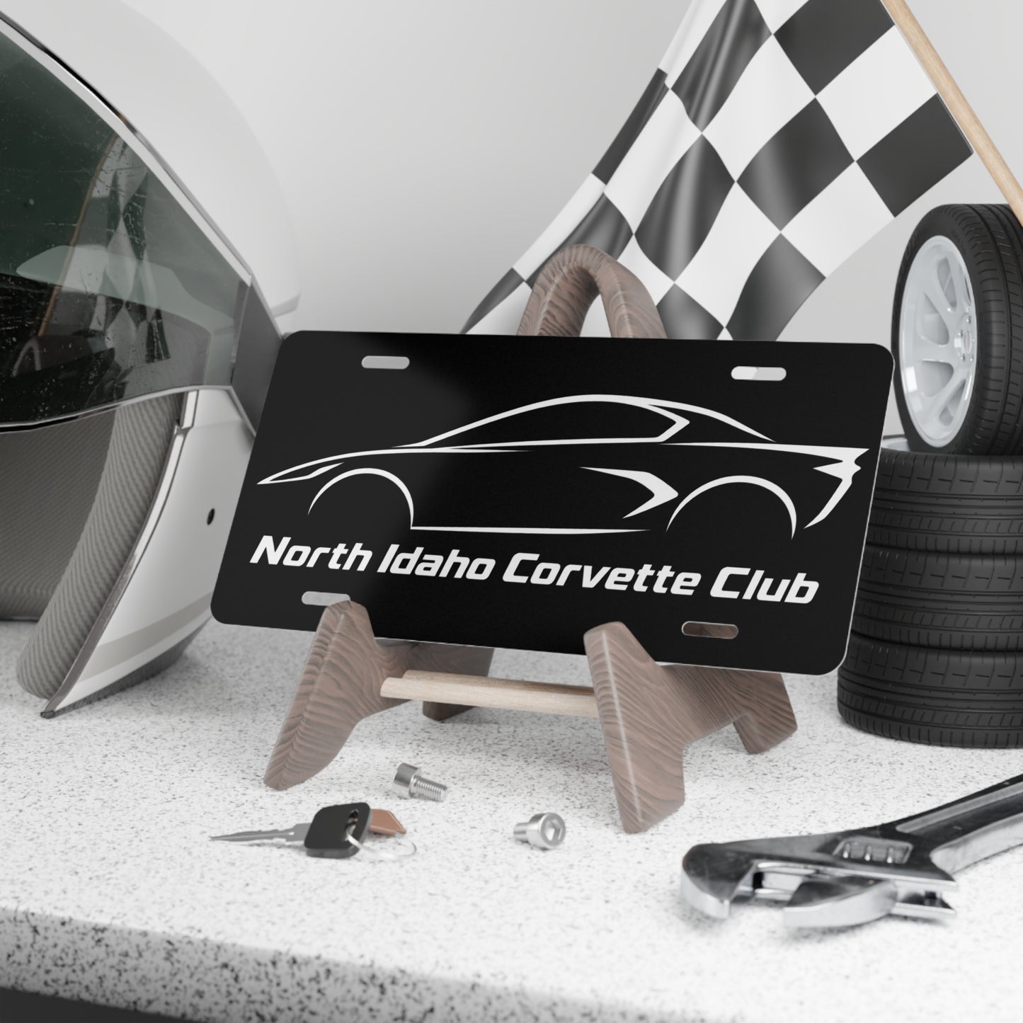 North Idaho Corvette Club Aluminum Vanity Plate
