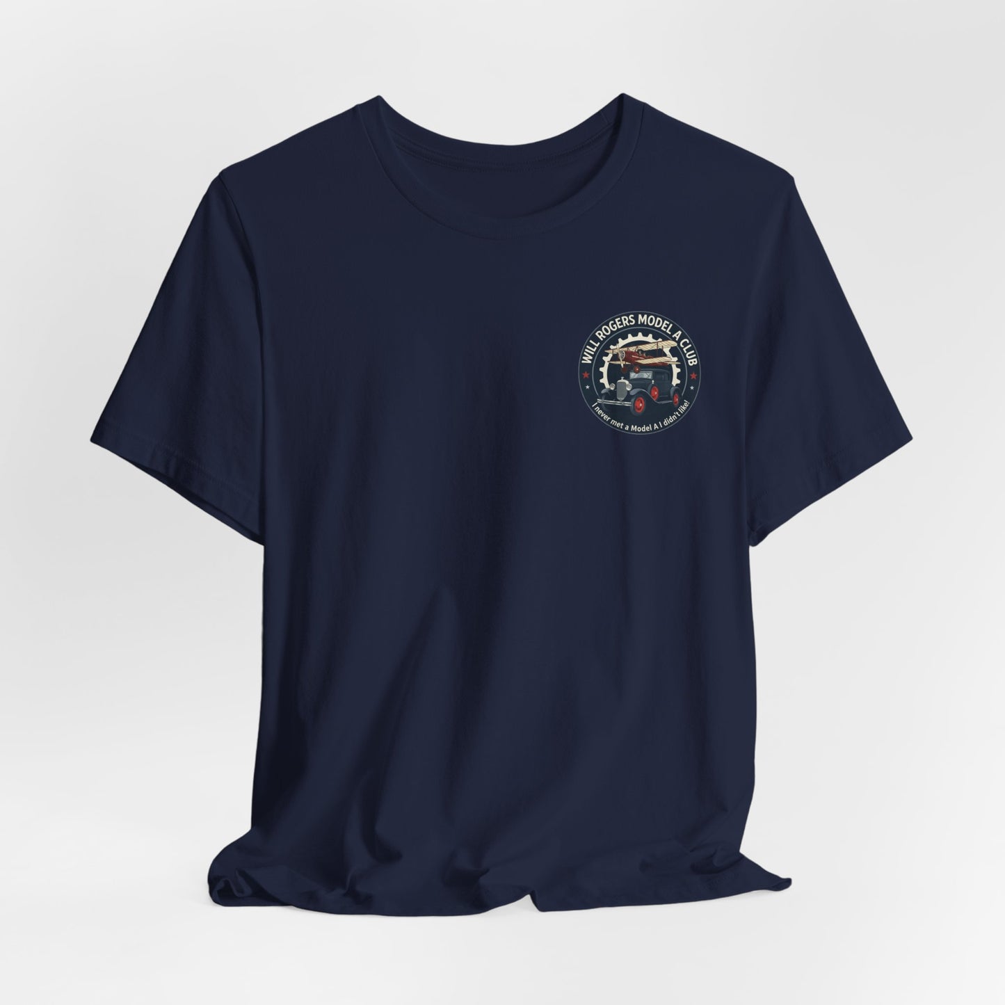 Will Rogers Model A Club – Vintage Car Graphic Tee (Front and Back Logos)