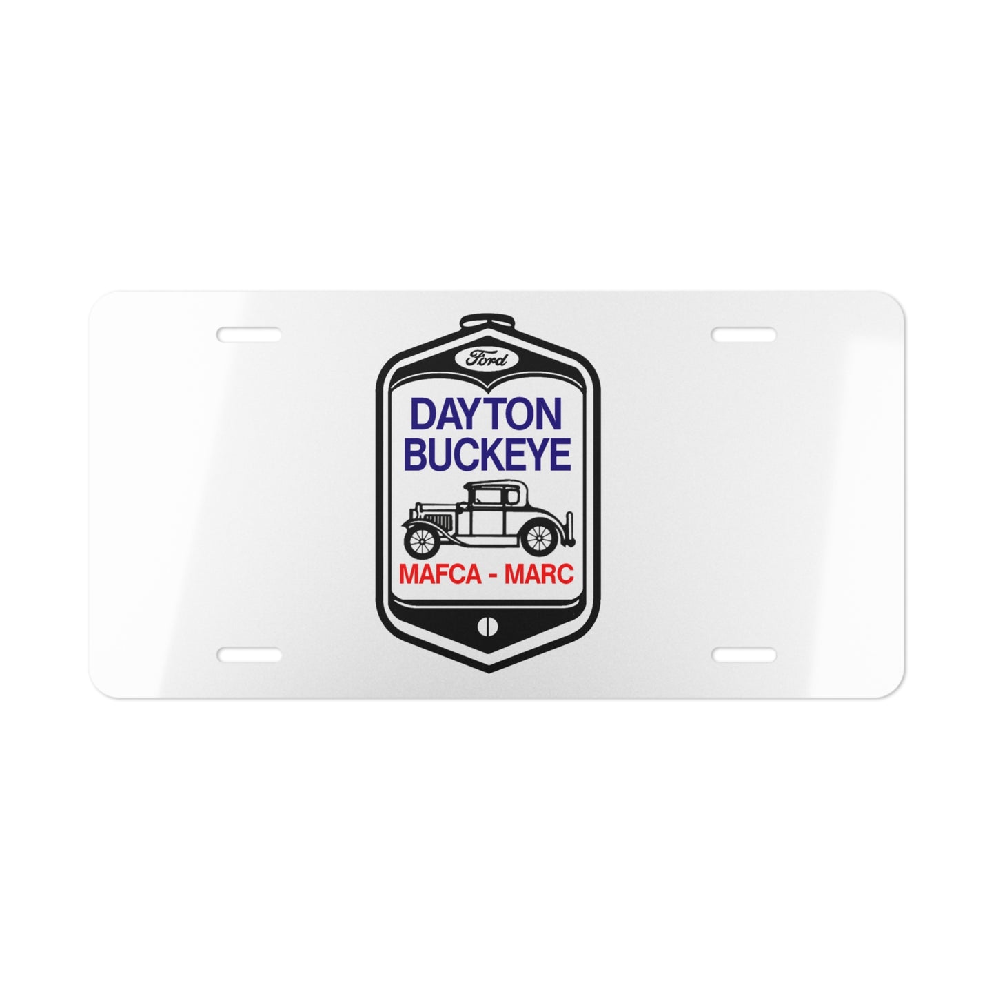 Dayton Buckeye Model A Ford Club Vanity Plate - Personalized License Plate for Car Enthusiasts