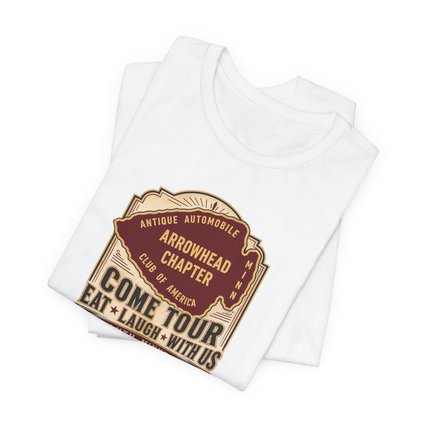 Arrowhead Chapter Tee — "Come Tour, Eat Laugh With Us" Vintage Club Shirt