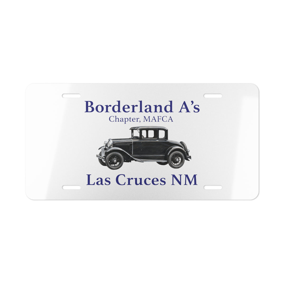 Borderland A’s Las Cruces NM (MAFCA Chapter) — Vintage Car Vanity Plate