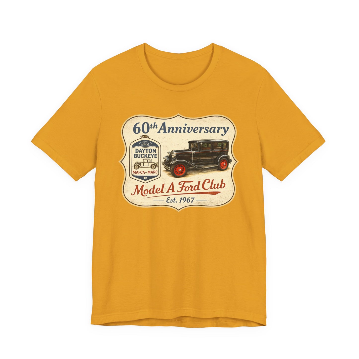 Dayton Buckeye Model A Ford Club 60th Anniversary Tee (SH) - Vintage Classic Car Shirt