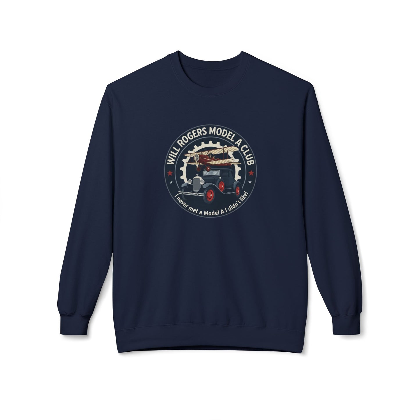 Will Rogers Model A Club Vintage Car Crewneck Sweatshirt