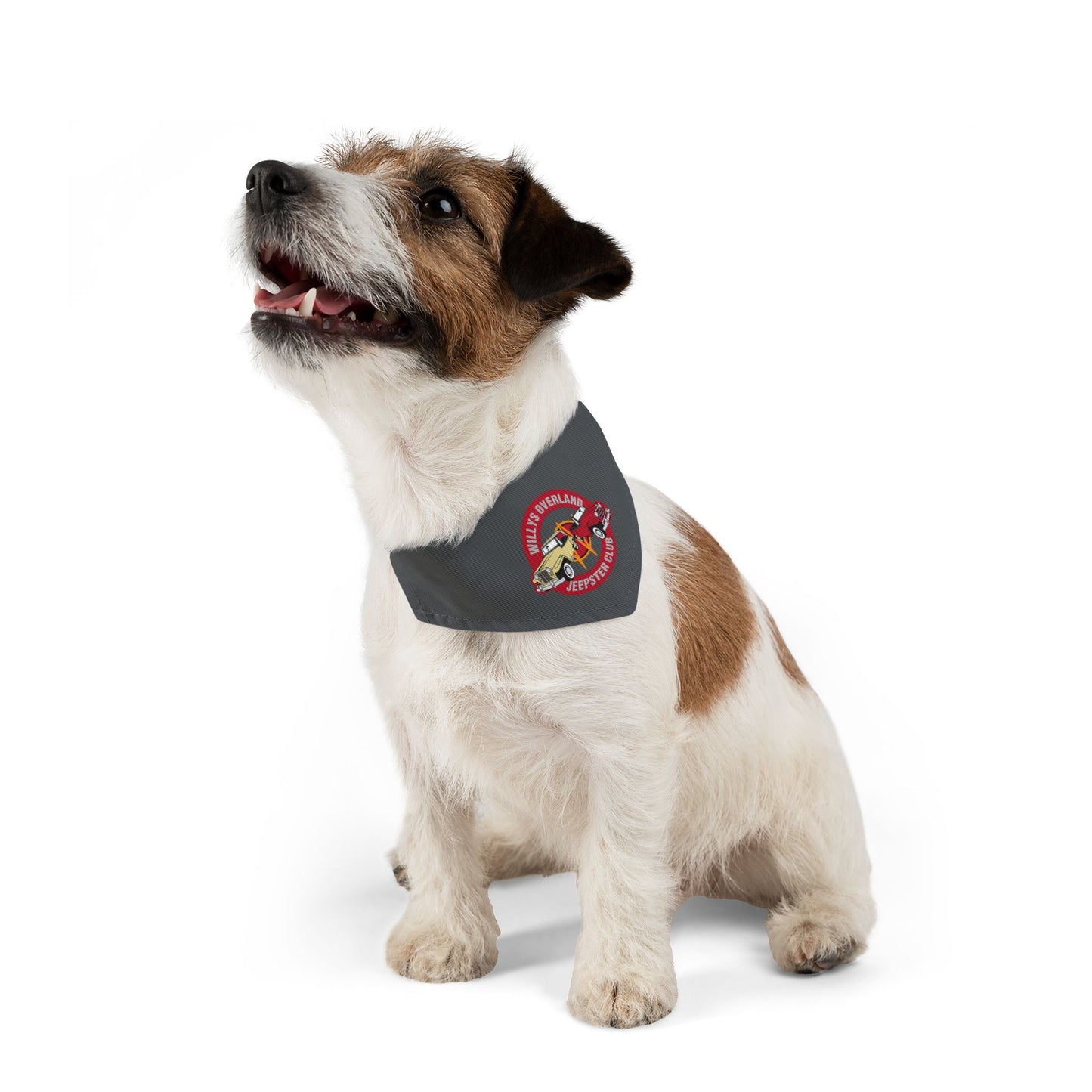 Willys Overland Jeepster Club Pet Bandana Collar — Vintage Jeep Dog Scarf