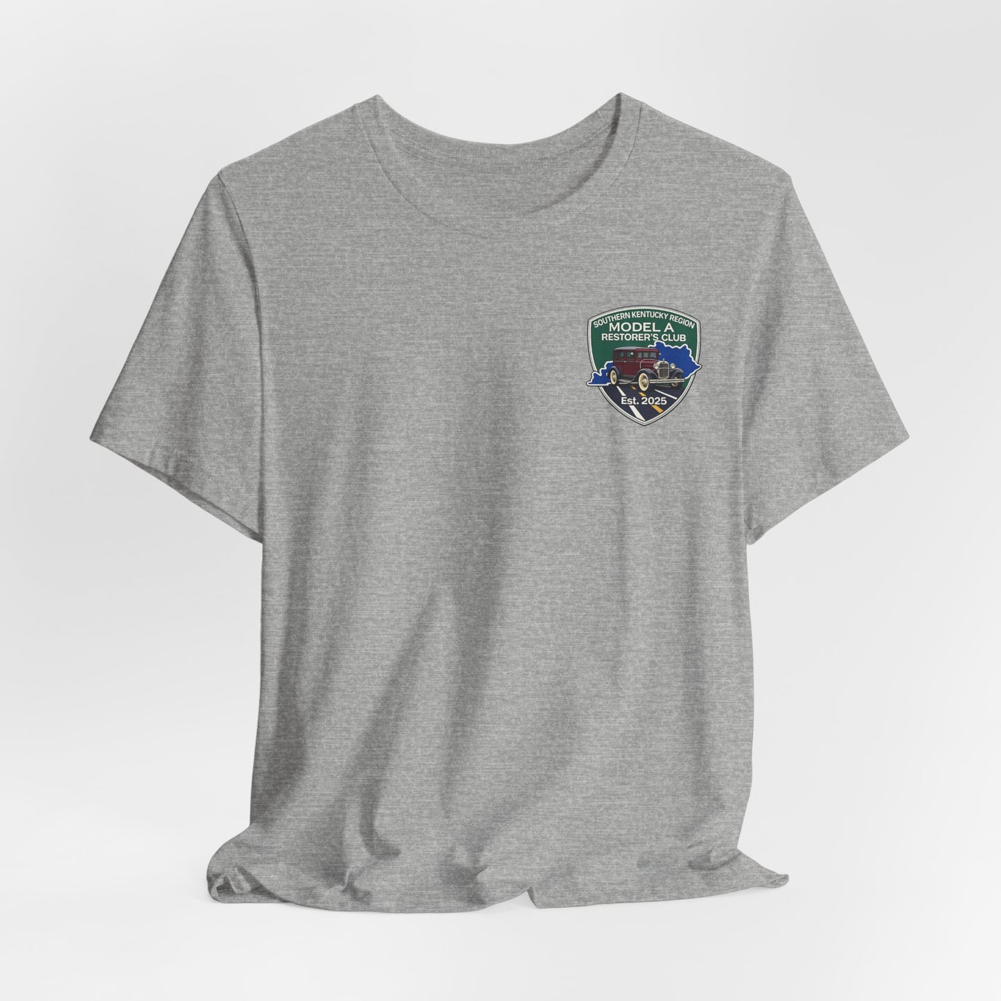 Southern Kentucky Region Model A Restorer's Club T‑Shirt — Front and Back Logos Unisex Jersey Short Sleeve Tee
