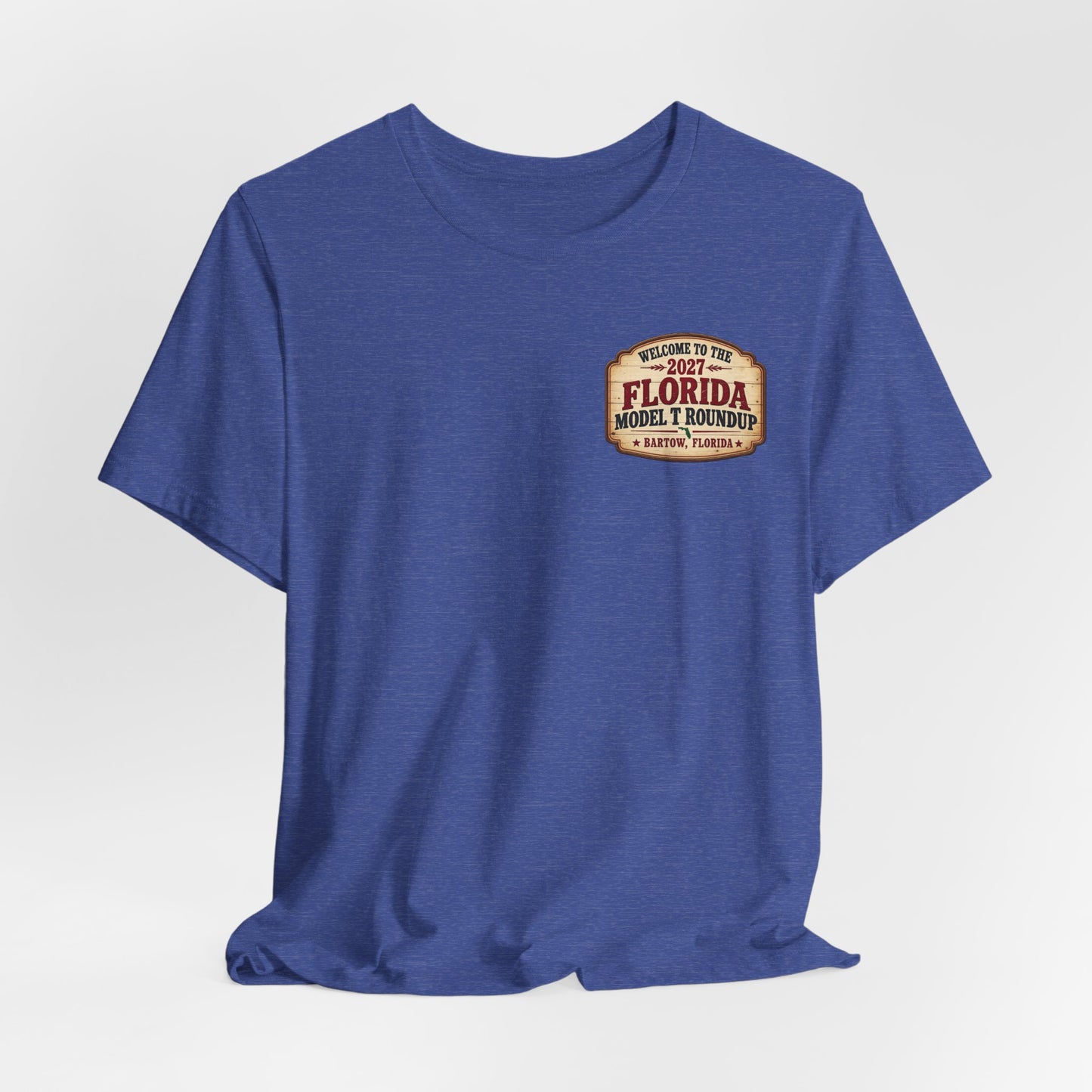 Florida Model T Roundup 2027 Soft-Style T-Shirt - Front and Back Graphics