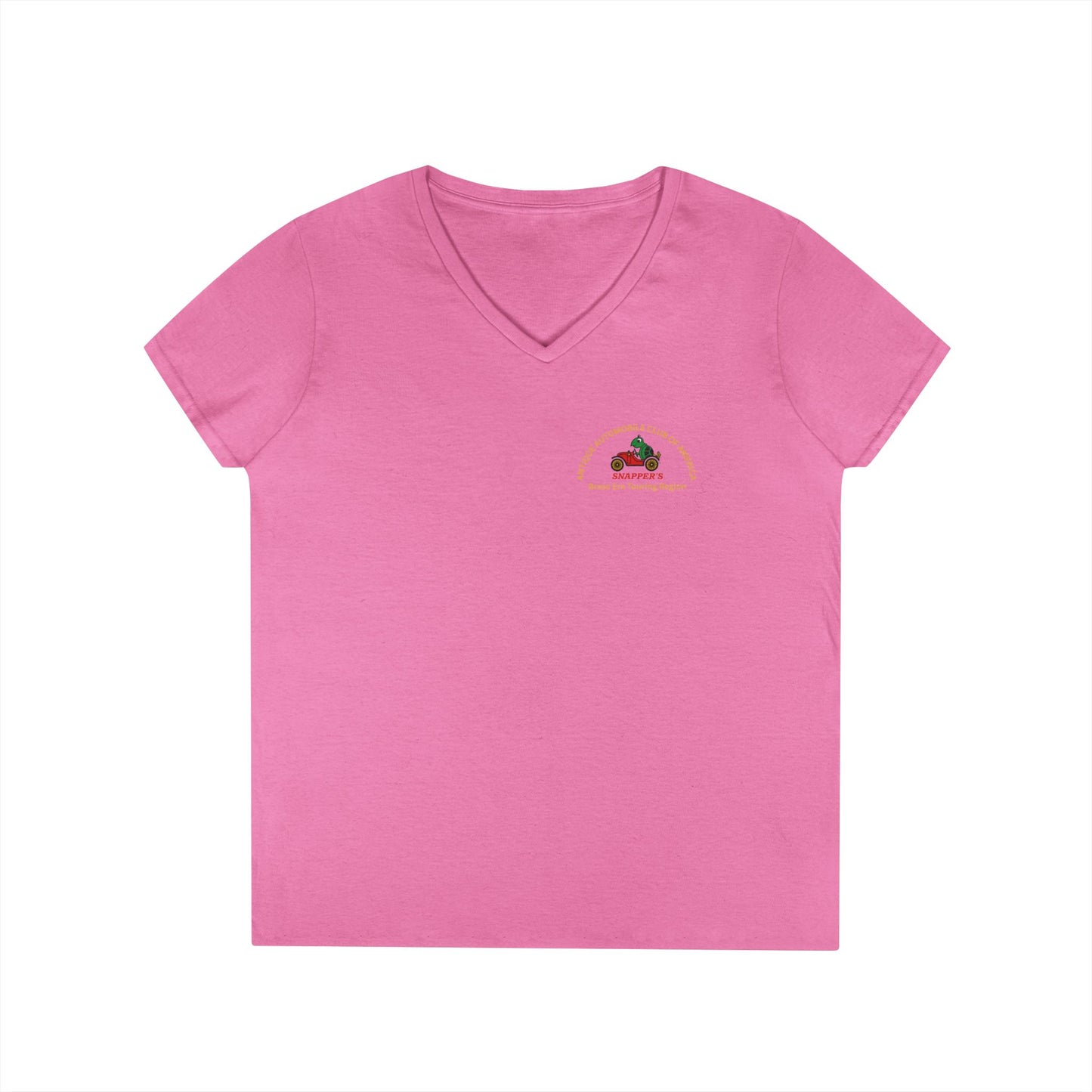 Ladies' V-Neck T-Shirt — Snapper's Club Logo Tee