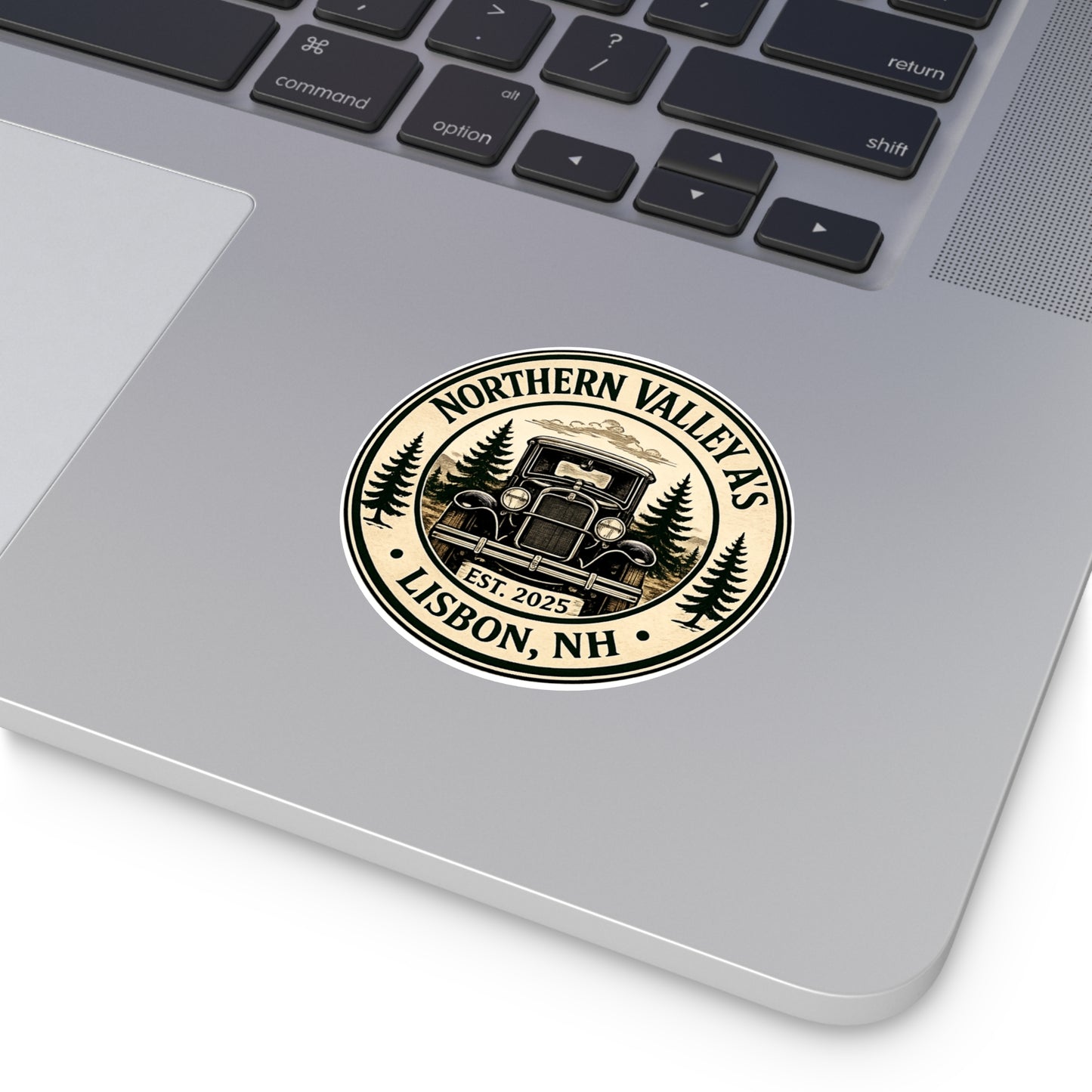 Northern Valley A’s Round Vinyl Sticker — Great for Car Windshields