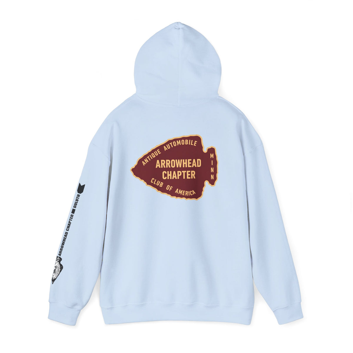 Arrowhead Chapter AACA Hoodie — "I'd Rather be Under the Hood" plus Sleeve and Back Images