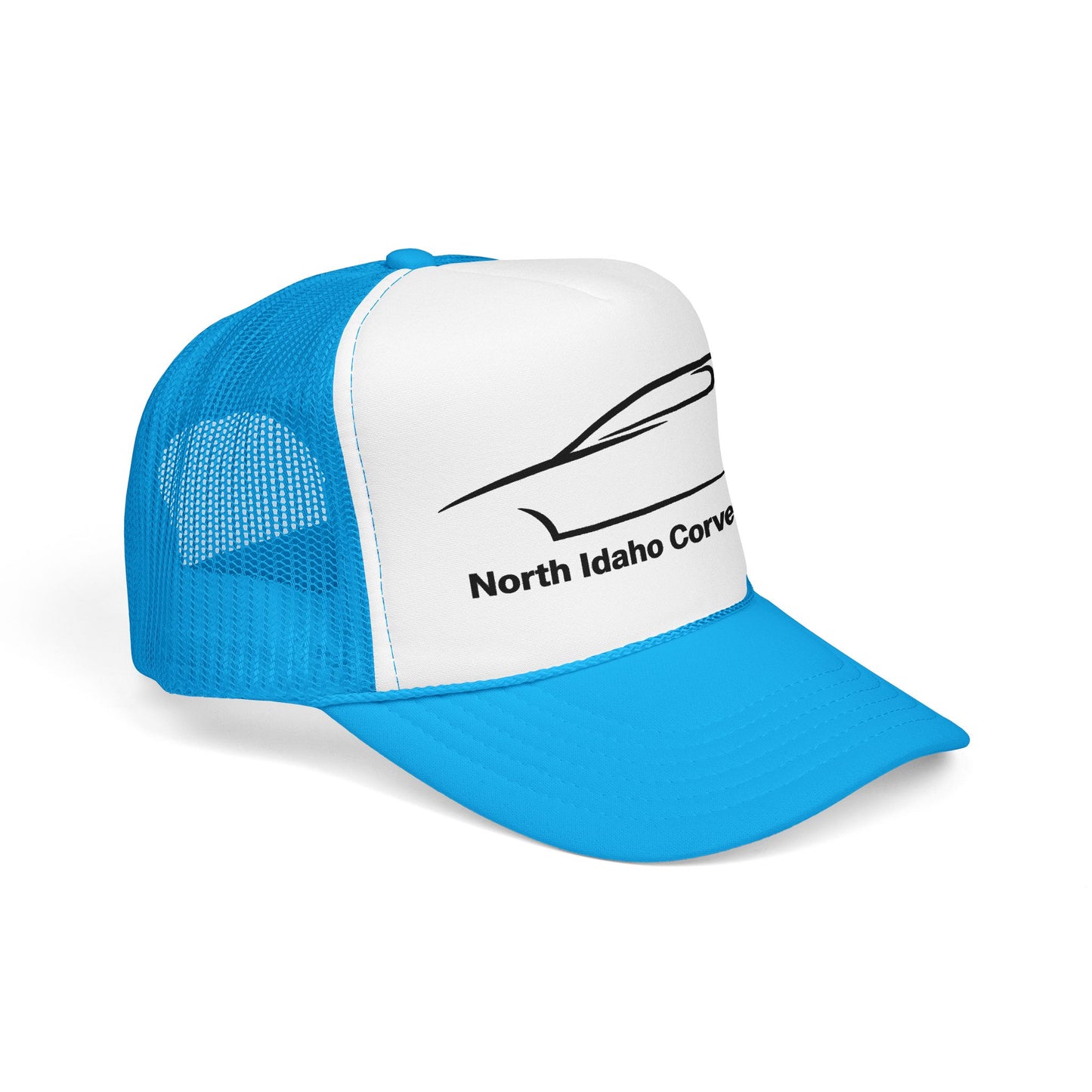 North Idaho Corvette Club Printed Trucker Hat – Classic Car Outline Foam Cap