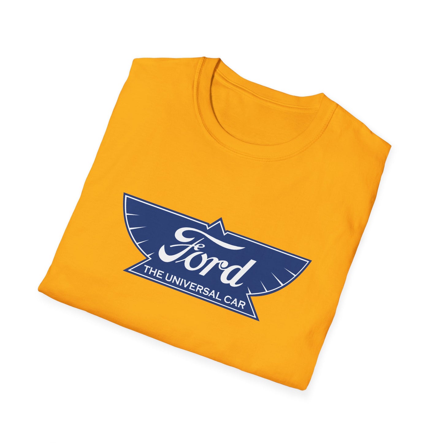 Ford Logo T‑Shirt — Vintage 'The Universal Car' Blue Emblem