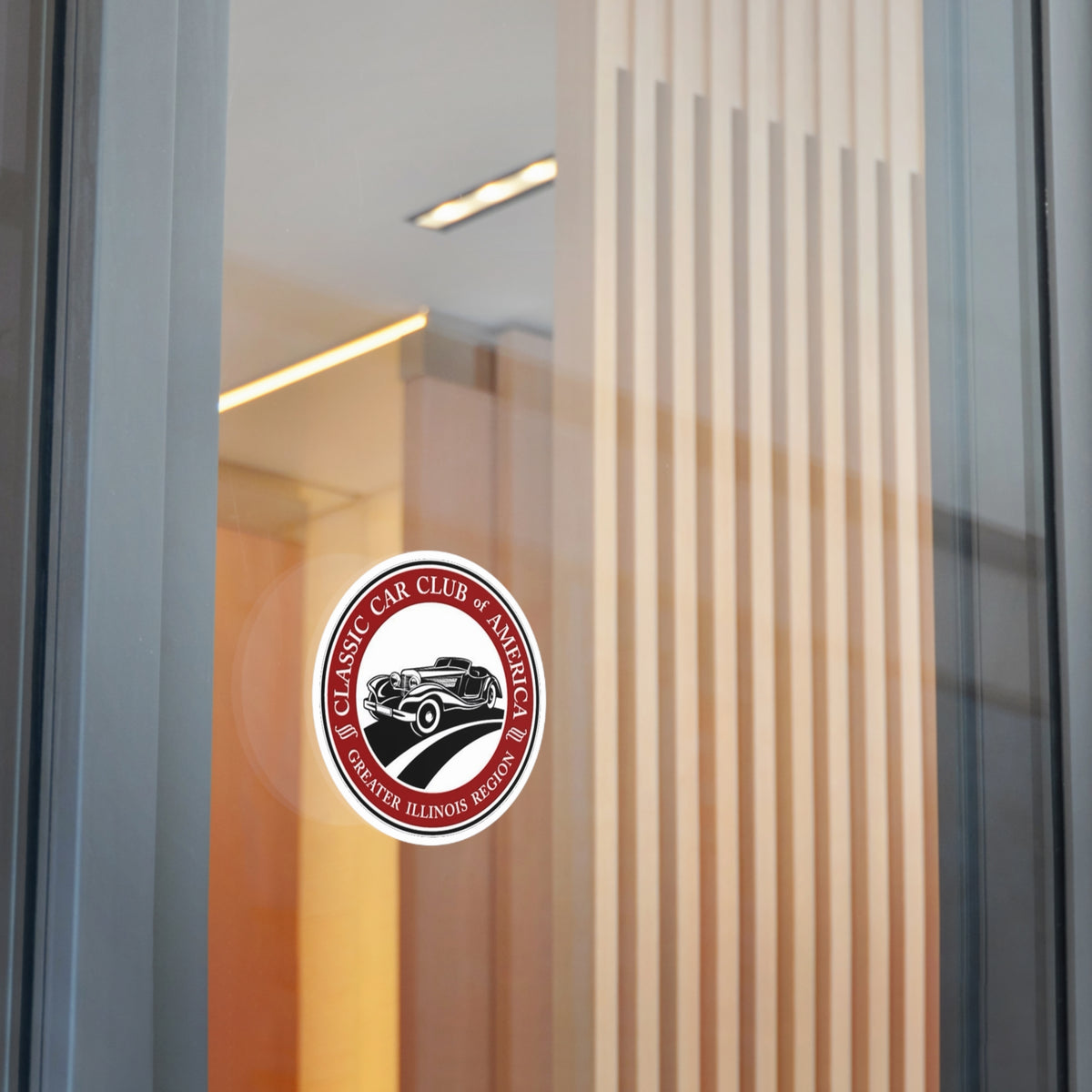 Classic Car Club of America Greater Illinois Region Round Vinyl Sticker