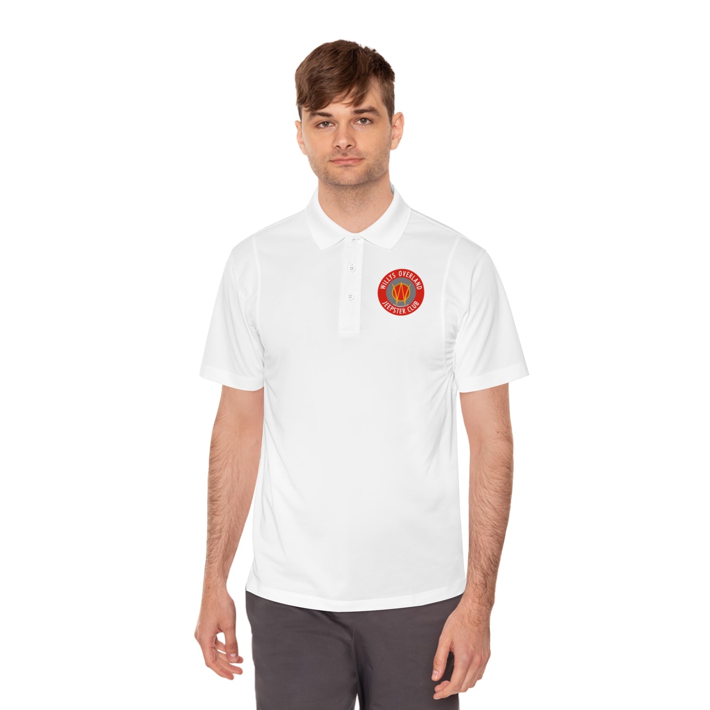 Willys Overland Jeepster Club Polo Shirt — Classic Car Club Printed Logo Polo