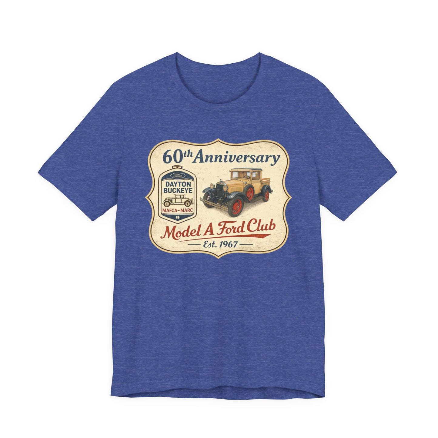 Dayton Buckeye Model A Ford Club 60th Anniversary Tee (DDJ) - Vintage Classic Car Shirt