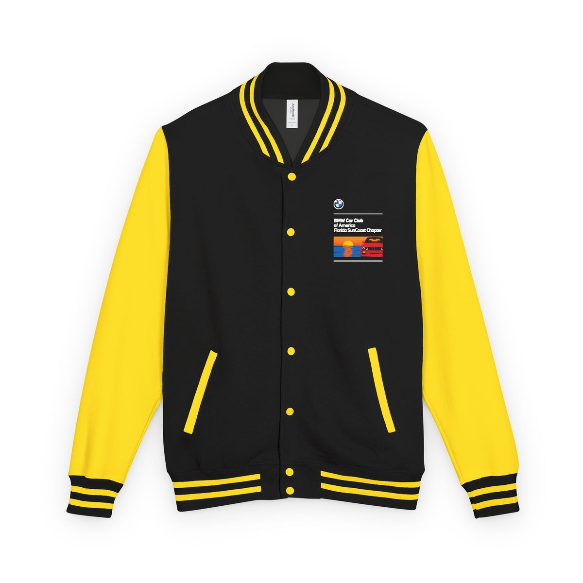 BMW Car Club of America Florida SunCoast Chapter Letterman Jacket - Front and Back Logos