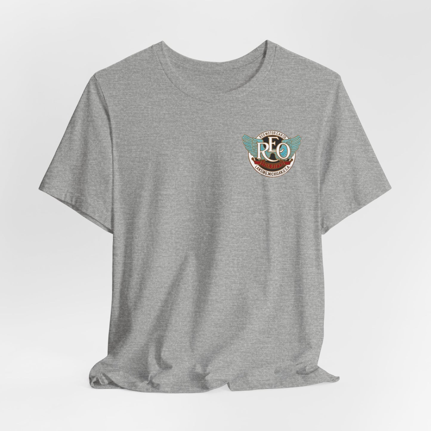 REO The Fifth 1912-1919 Logo T‑Shirt — Vintage REO Chest Emblem Tee