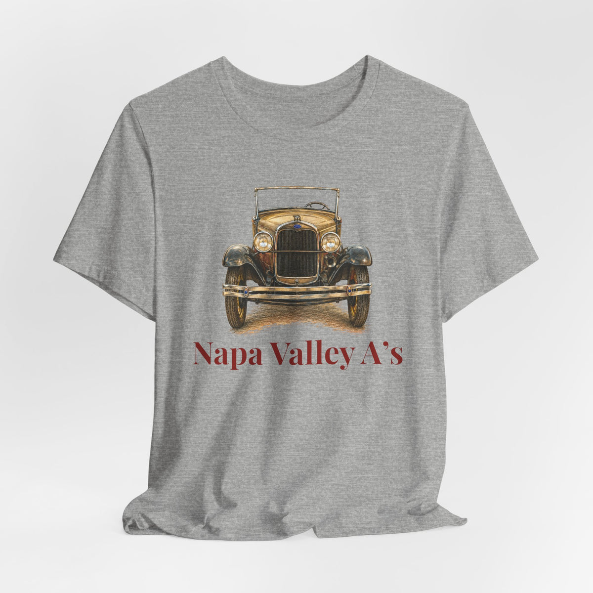 Napa Valley A’s Vintage Car Tee - Large Front Logo